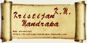Kristijan Mandrapa vizit kartica